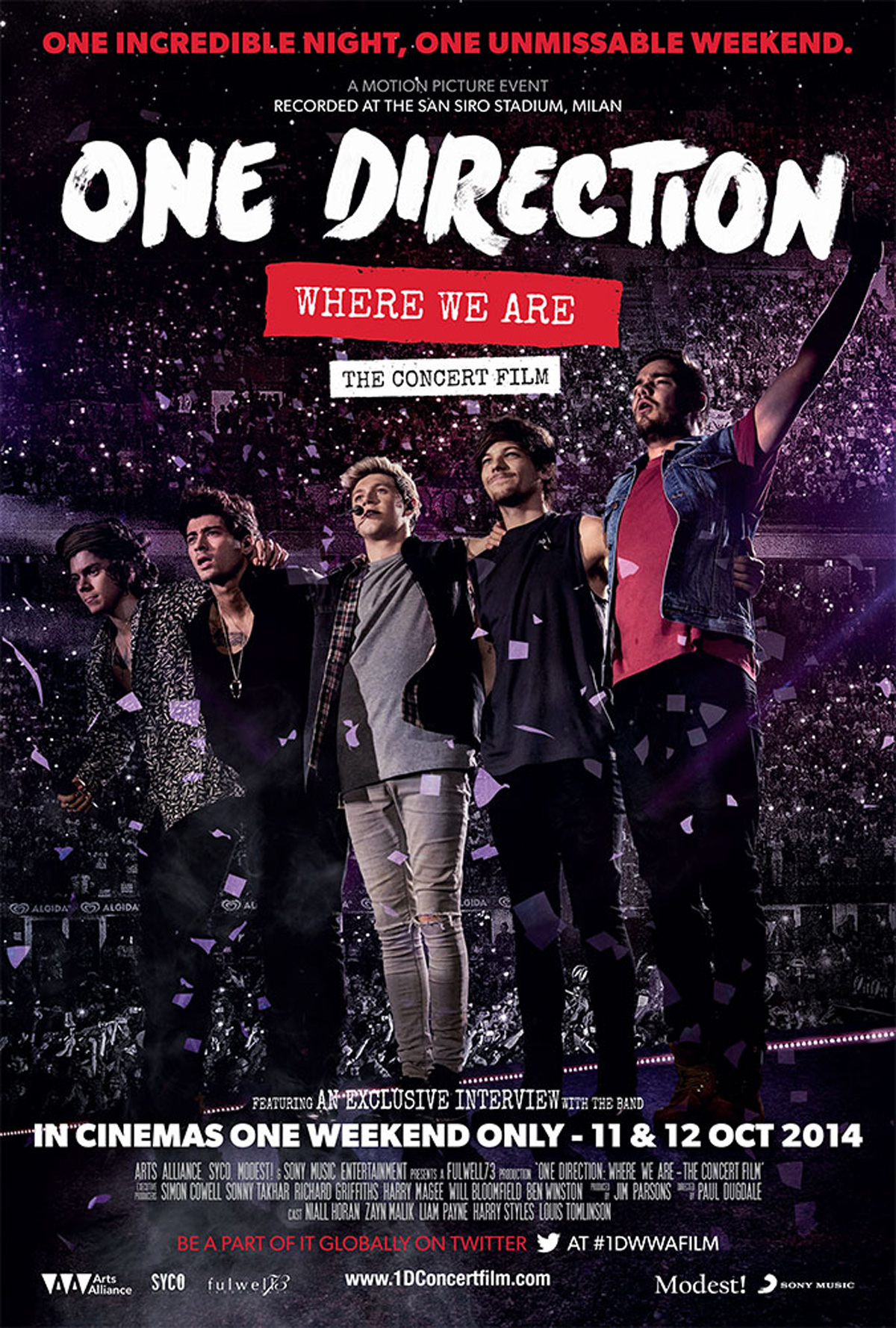 ONE DIRECTION “Where We Are”コンサート・フィルムの画像
